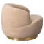 Fauteuil demi-tonneau pivotant en polyester 33,3 cm de large Teter-1128771956-1172110947