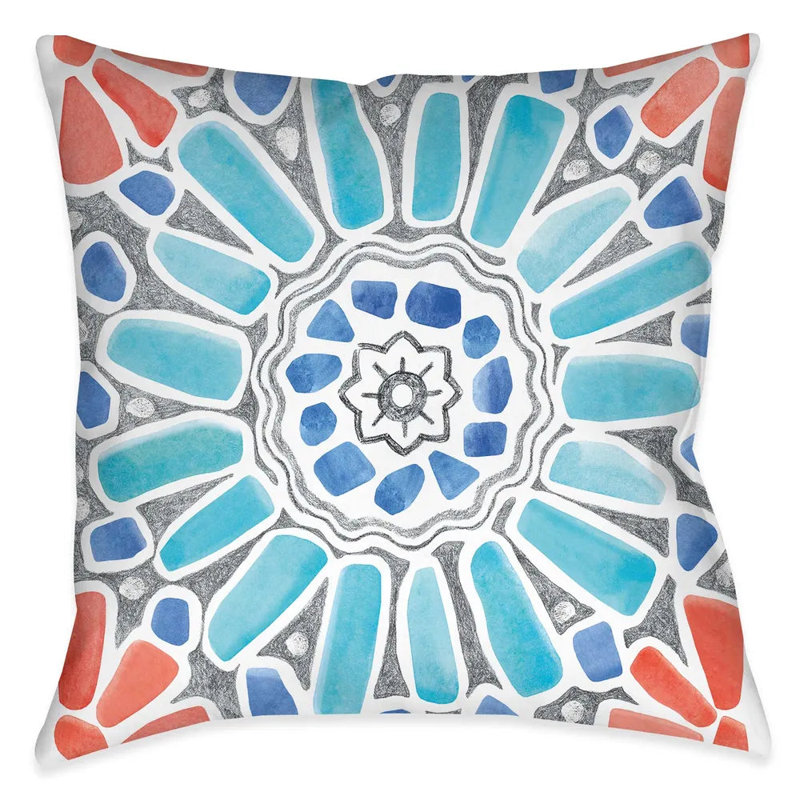 Coastal Mosaic Throw Pillow