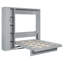 Lit escamotable double pleine grandeur avec tablettes, garde-robe et lumières DEL-871074798-871074793