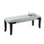 Banc capitonné, similicuir, blanc