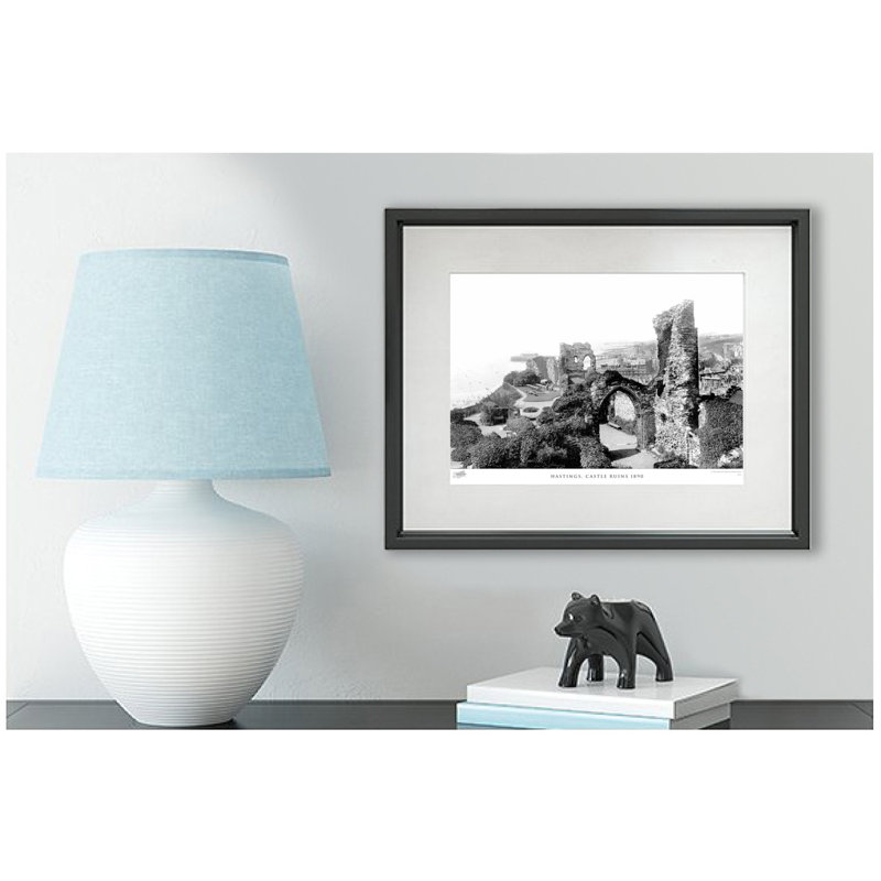 Hastings, Castle Ruins 1890 by Francis Frith - Single Picture Frame Print, 60cm H x 80cm W x 2.3cm D
