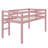 Twin Elevated Loft Bed With Ladder And Strengthened Slat Bed Base-1774588884