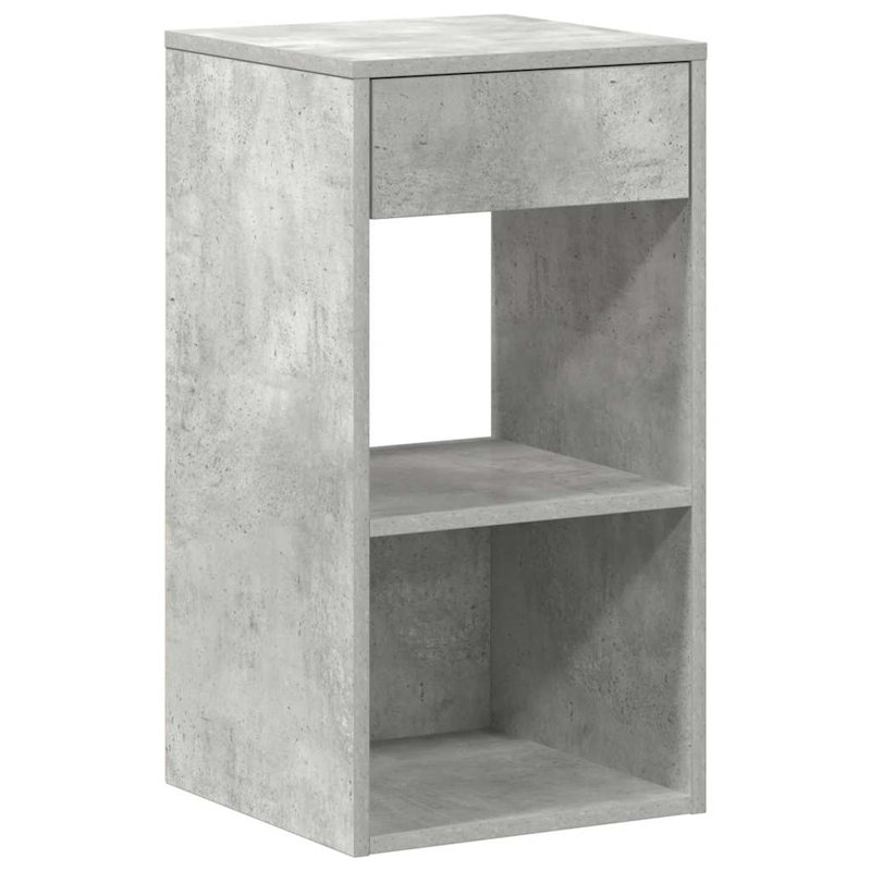 Rontavius 35cm W Manufactured Wood Bedside Table, Concrete Grey, Set of 2