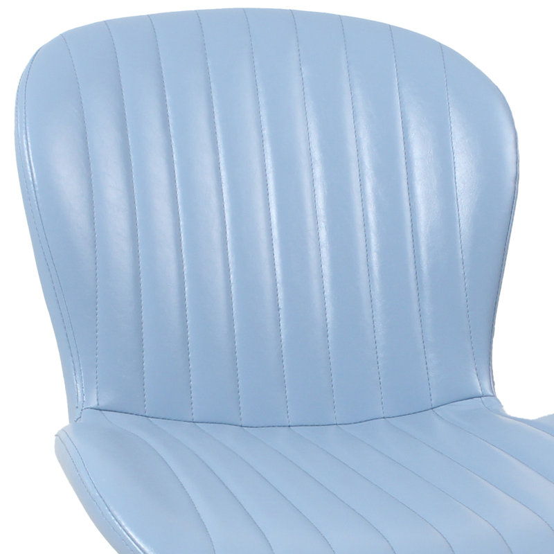 Chaises de salle à manger en cuir, Bleu