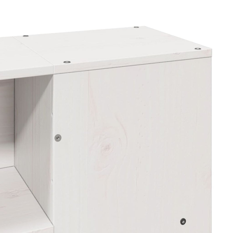 Solid Wood Bed, Small Double (4'), White
