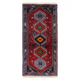 One-of-a-Kind Rectangle 2'3" x 4'11" New Age Area Rug in Rust/Navy Blue/Malibu