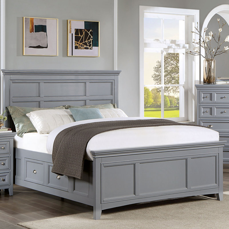 Lit plateforme double avec rangement Bruun, Très grand