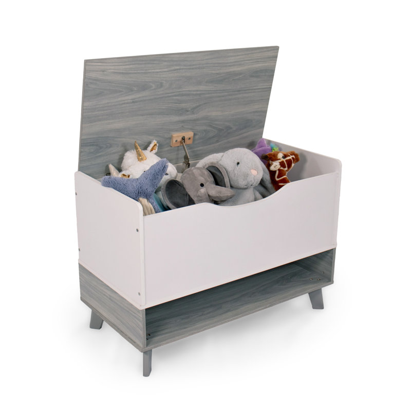 Hewish Mack & Milo™ Toy Box, Gray/White