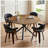 53.14'' Round MDF Coffee Table End Table Short Leisure Tea Table Cross Legs Metal Base, Easy to Assemble,Walnut.
