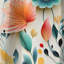 Composition de fleurs de couleur pastel botanique I - Panneaux de rideaux botaniques-95458654