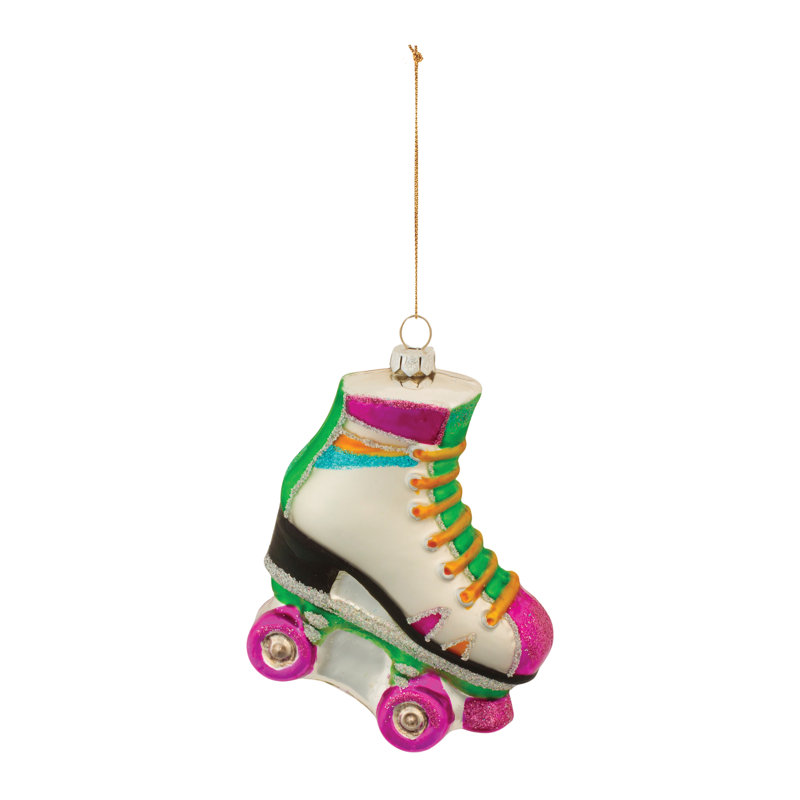 Ornement rétro patin à roulettes