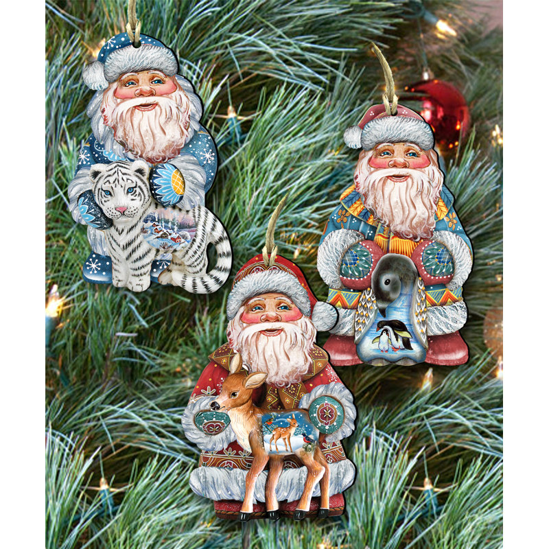 Ensemble d’ornements en forme de noël en forme de noël de noël sauvage 3 pièces