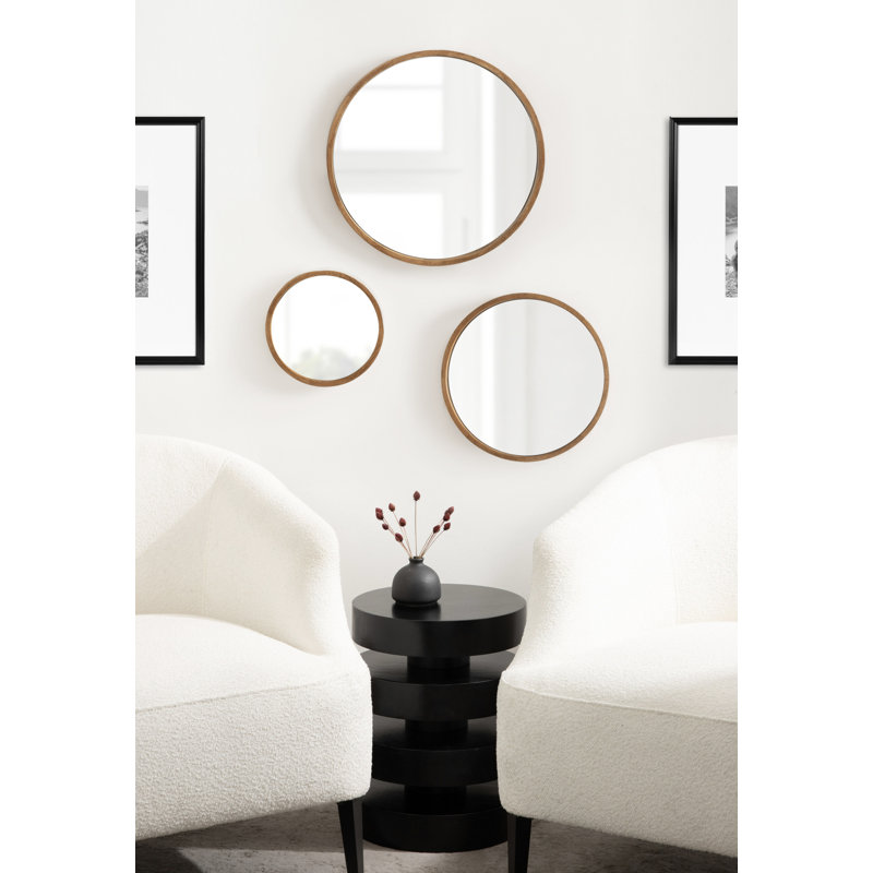 Ensemble de trois miroirs ronds