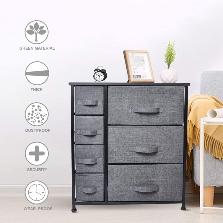 Knighten 7 Drawer Storage Chest Rebrilliant Color: Charcoal