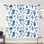 2 pièces de rideaux à motifs bleus de style occidental, rideaux de fenêtre à passe-tringle, décoration de maison de campagne rétro pour le salon, la cuisine de chambre à coucher, traitement décoratif et de protection de la vie privée