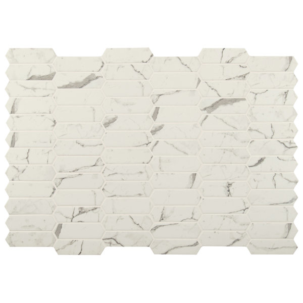 Montessa Petra Velora Spire 10 in. x 14 in. Glossy Glass Mosaic Floor and Wall Tile