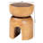 Bali & Pari Abrina Solid Suar Wood Side Table - Hand-Carved Sculptural End Table With Arched Base, Modern Boho Style For Living Room Or Bedroom
