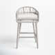 Lucan 39'' Olefin Rope Outdoor Bar Stool with Cushion