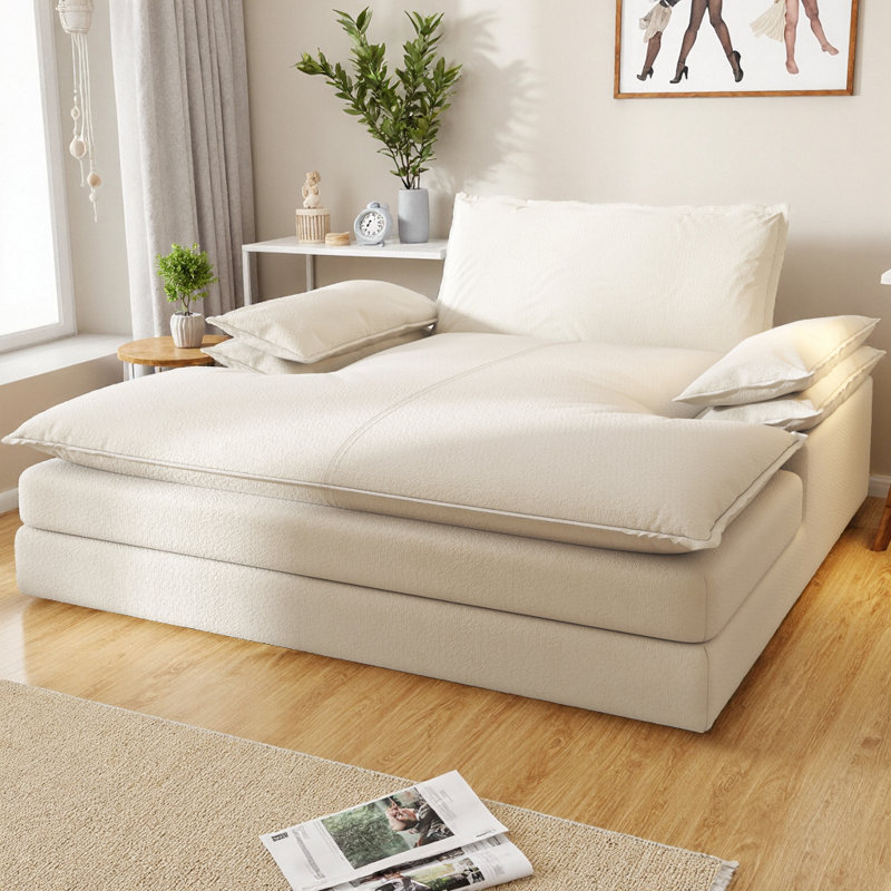 Méridienne moderne surdimensionnée double, canapé en chenille rembourré à siège profond avec design détachable, grands coussins et larges accoudoirs pour le salon, l’appartement