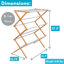 Wooden Clothes Drying Rack  3 Tier-111178716