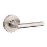 Square Passage Door Lever with Contemporary Round Rose