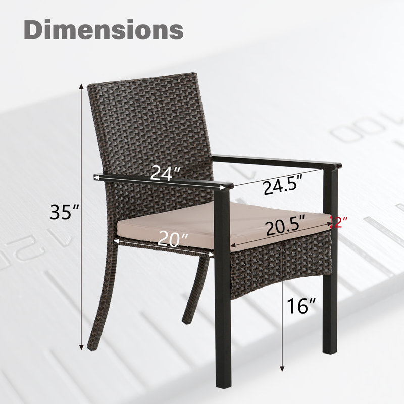 Ensemble de salle à manger de patio extensible 9 pièces avec fauteuils en rotin Salem