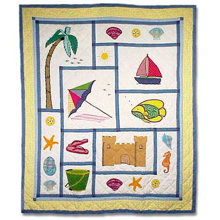Summer Fun Quilted Throw Blanket