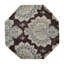 Tapis en laine touffetés à la main Vivanco - Octogone, couleur brun crème, design floral moderne, tapis antidérapants faits à la main épais pour le salon, la chambre à coucher-536383404