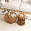 Ensemble de deux table basse, table basse, chambre à coucher (ensemble de deux pièces) en bois d'hévéa octogonal-1157969736