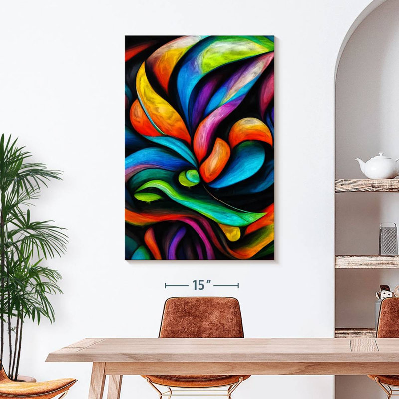 " Koi Fish Abstract " by Lia's World, 45" H x 30" W x 1.25" D