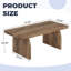 Table basse rustique brune de 47 po | Bois massif et panneau de fibres à densité moyenne | Base en H robuste | Assemblage facile