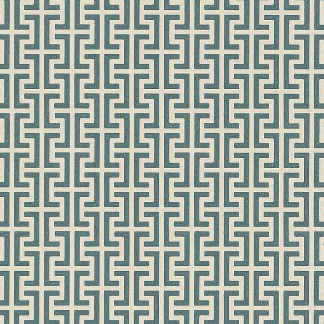 Schumacher x Veere Grenney Temple Wallpaper, Straw