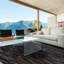 Tapis brun foncé / noir en cuir Poseidon-201270579