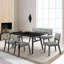 Jeiren 63" Wide Upholstered Dining Bench with Back in Rubberwood and Fabric-304086081-304086087