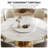 Simple Artificial marble Round Dining Table Set