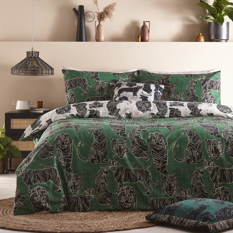 Cotton Blend No Pattern Duvet Cover Set with Pillowcases, 200cm W x 200cm L