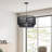 Ardita Rattan Pendant Light - Ivory White Drum 1-Light Polished Handwoven Dimmable Hanging Light For Kitchen Island, Kitchen, Dining Room, Living Room, Bedroom, Hallway or Covered Patio in Modern, Farmhouse & Boho Style-165702561-165702563-192548946
