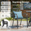 Chaise de patio empilable Jayc