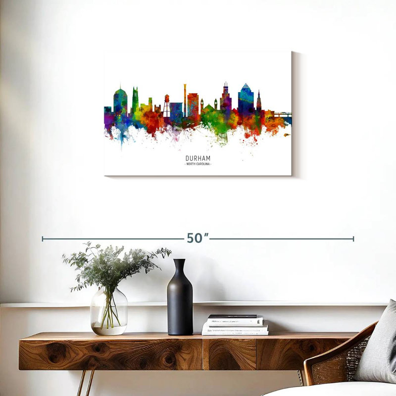 Durham North Carolina Skyline I, 20" H x 30" W
