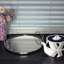 Plateau de meuble-lavabo rond en acier inoxydable avec miroir 11 po Cirildo