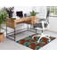 Tapis intérieur / extérieur rectangulaire en polyester tissé à la machine en rouge / bleu-378207384