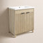 Meuble-lavabo sur pied simple 29,9 po avec plateau en céramique Dansfield-1993806147-1993806145