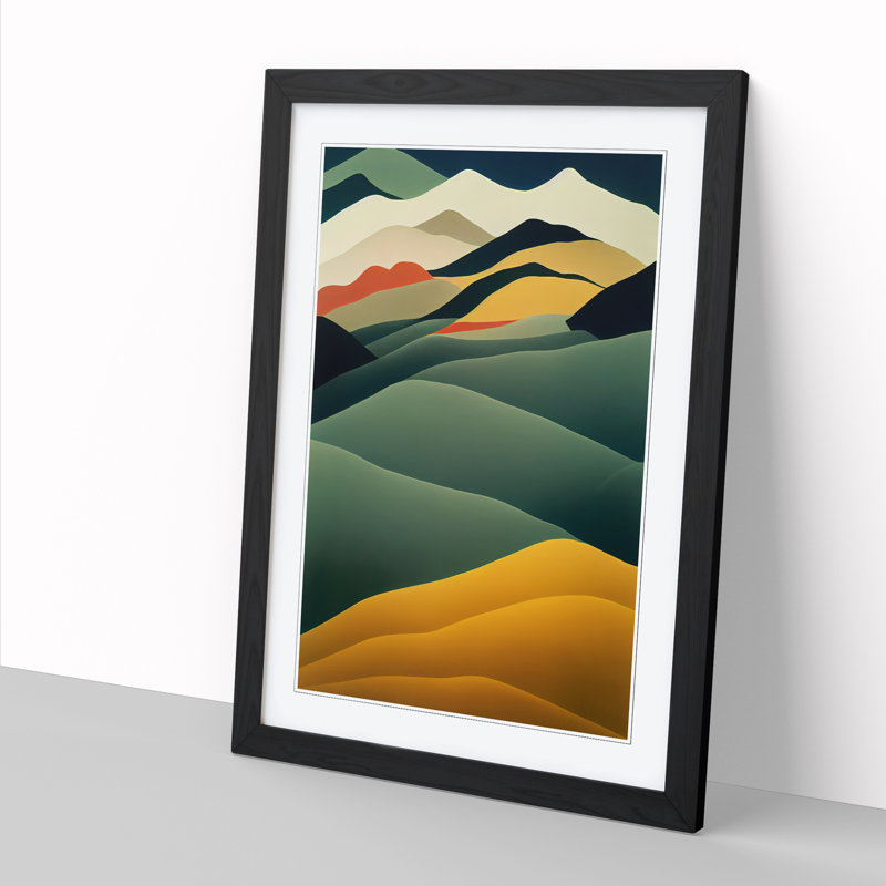 Spring Landscape View Vol.3 - Single Picture Frame Print, Black, 34cm H x 25cm W x 2cm D