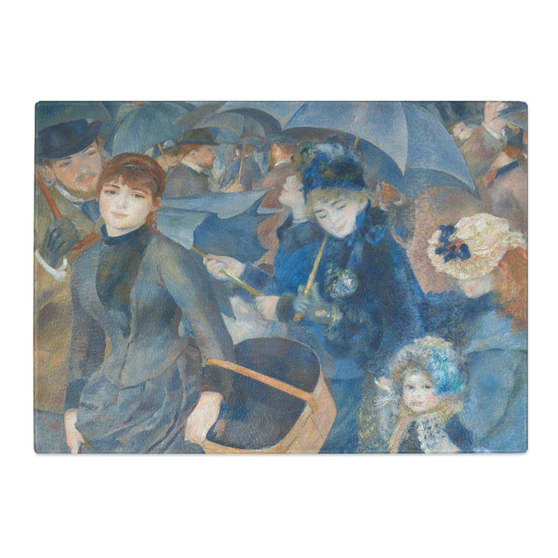The Umbrellas by Pierre-Auguste Renoir Chopping Board, 20cm W x 28.5cm L
