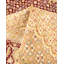 Tapis unique ivoire / bourgogne / brun clair noué à la main 8 pi x 10 pi 5 po Hayner