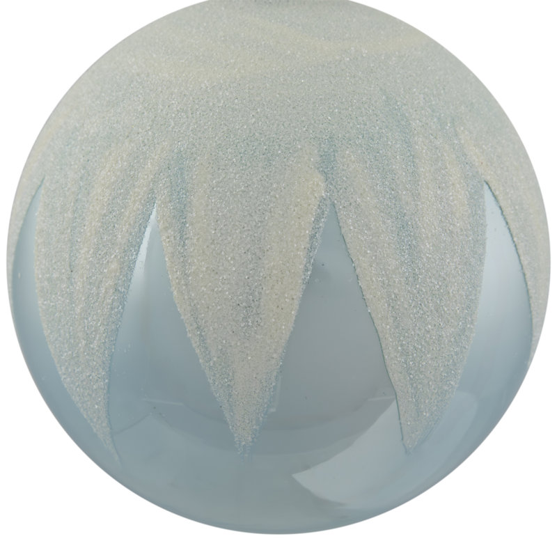 Boules de Noël en verre bleues et blanches 4 po