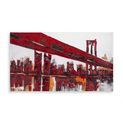 Red Bridge White Industrial Tablecloth | Indoor/Outdoor Decor