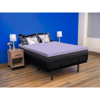 Deco Home 3-Inch Memory Foam Mattress Topper with Lavender Infused Scent