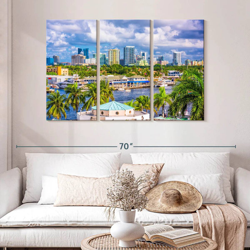 Aime Fort Lauderdale Skyline, H 32 po x l 50 po