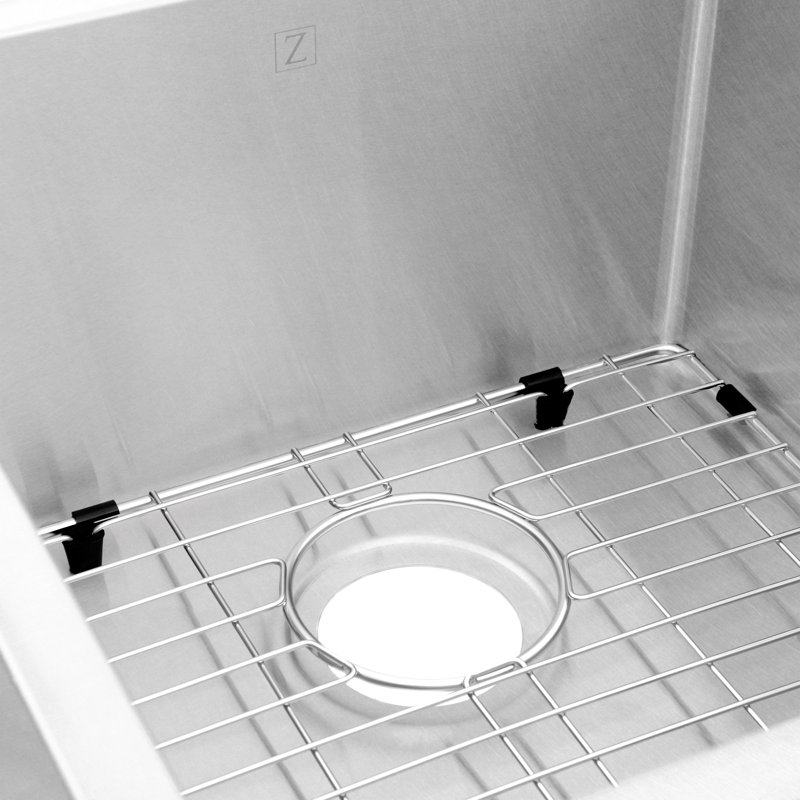 ZLINE 32 In. Jackson Undermount Double Bowl Kitchen Sink with Bottom Grid, Satin Stainless Steel